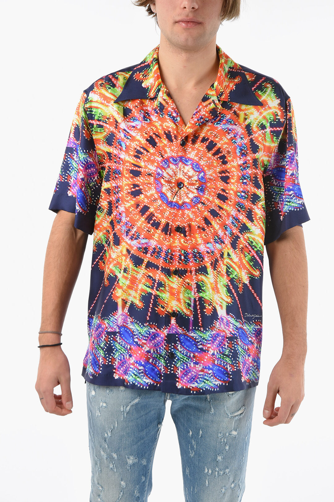 Shirts Dolce & Gabbana - Silk shirt with hawaiian print