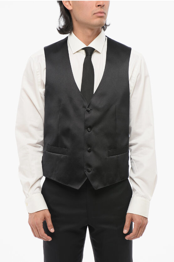 Silk Satin Vest Wit… - image