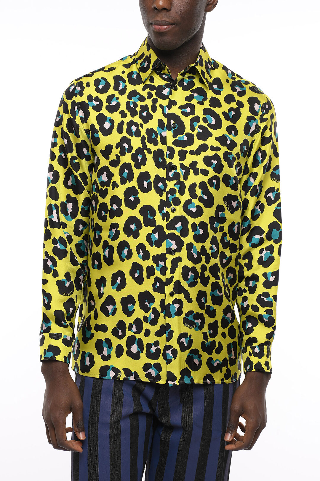 versace mens leopard shirt