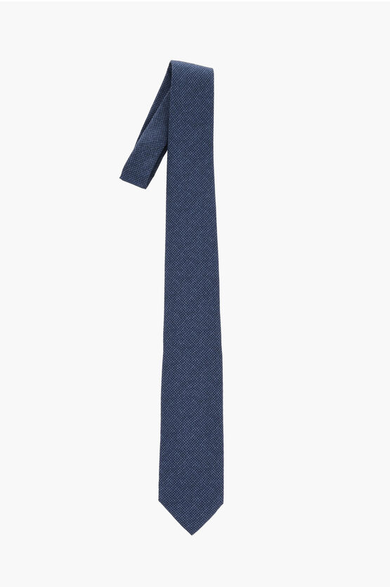 Silk Tie With Micro… - image
