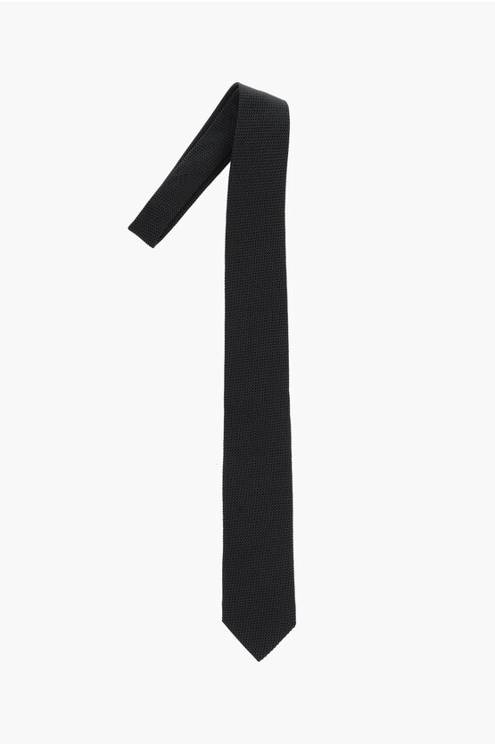 Silk Tie With Micro… - image