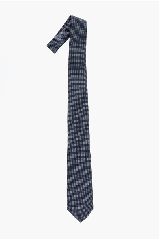 Silk Tie With Micro… - image