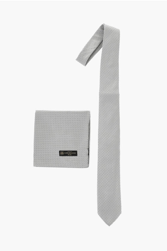 Corneliani Silk Tie In Gray