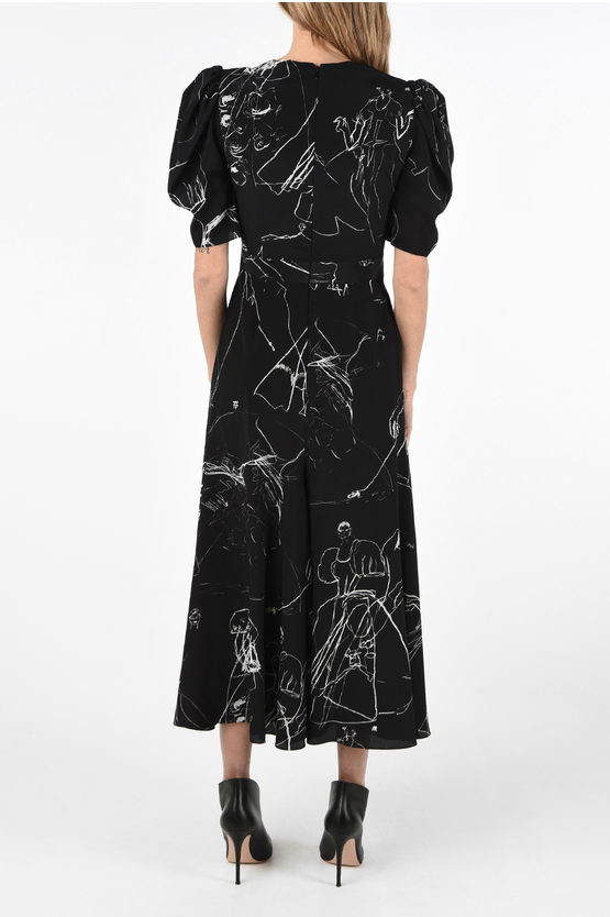 Sequin Mock Neck Leg Of Mutton Sleeve Top