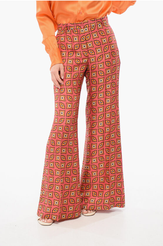 Alberto Biani Silk Wide Leg Pants