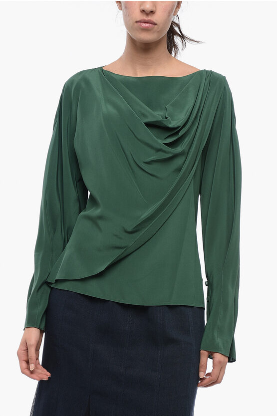 Shop Chloé Silk Wrap Blouse