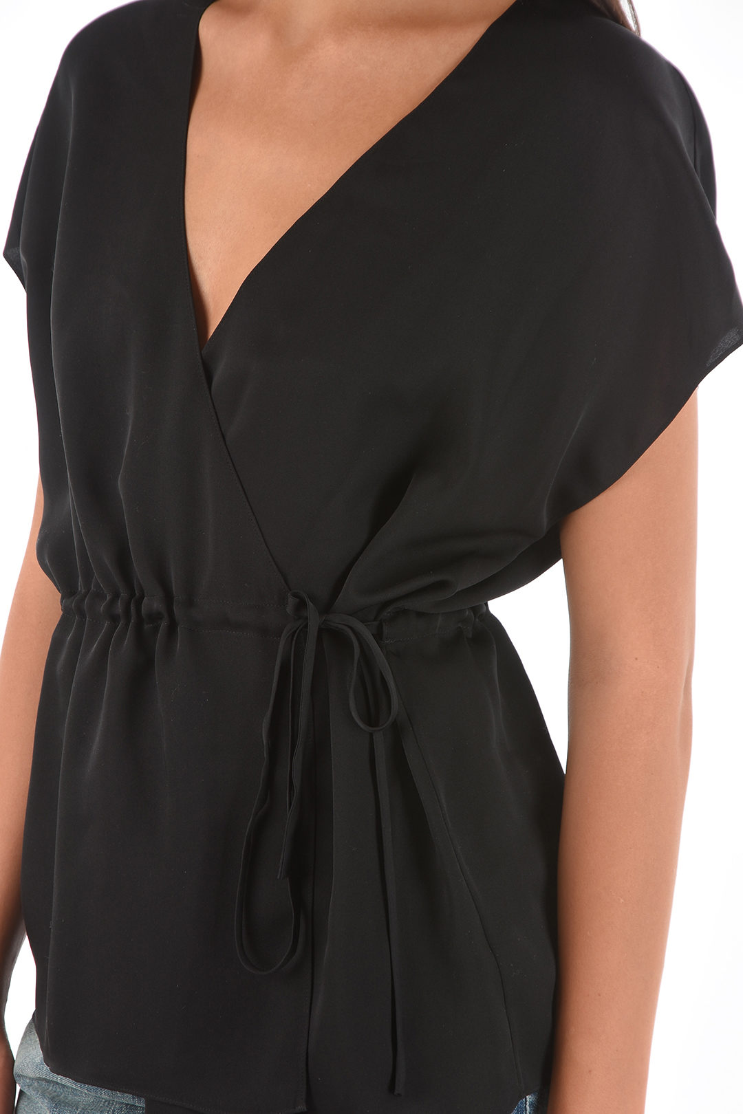 Theory Silk Wrap Top women - Glamood Outlet