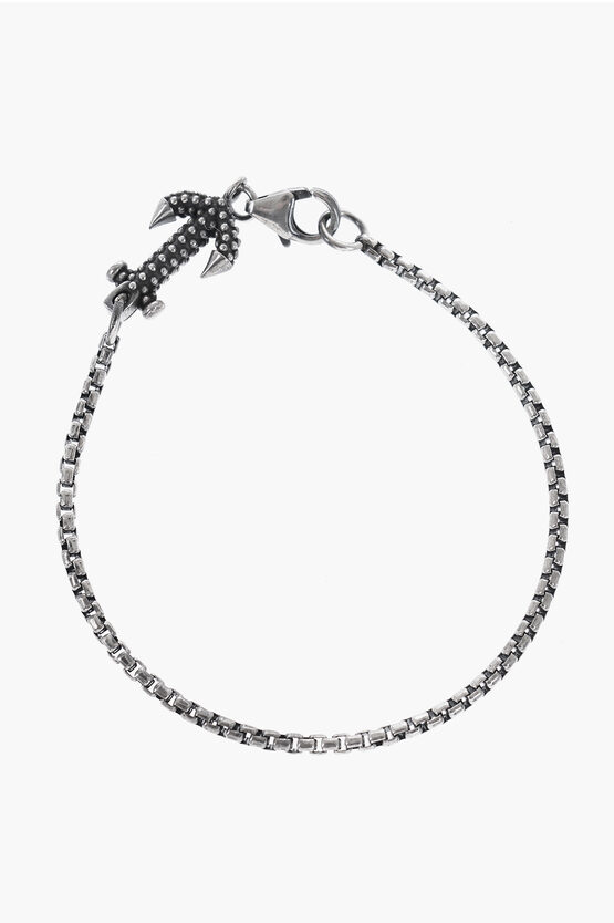 Quinto Ego Silver Ancora Digital Bracelet In Metallic