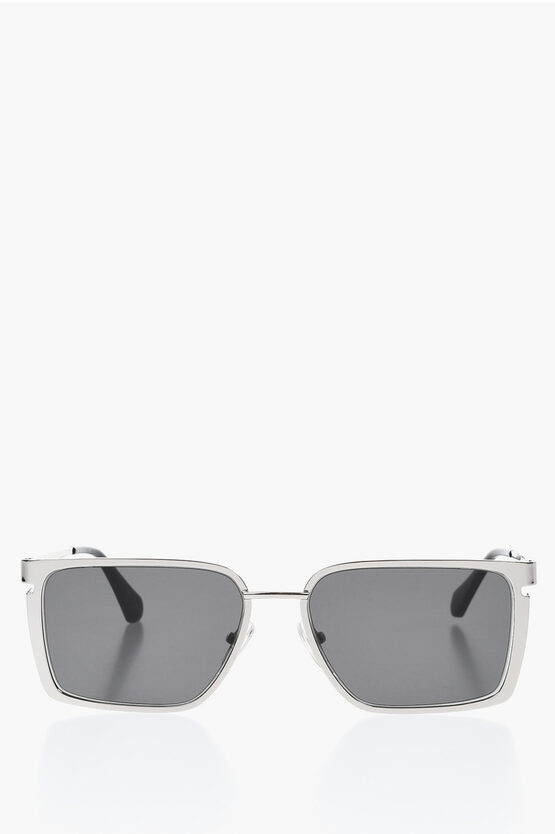 Off-white Silver-effect Frame Yoder Rectangular Sunglasses