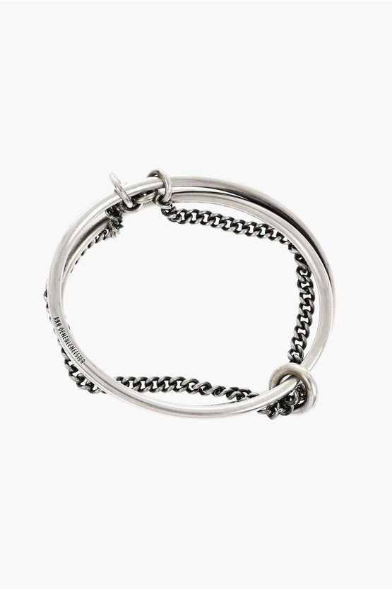 Ann Demeulemeester Silver Elke Bracelet With Chain