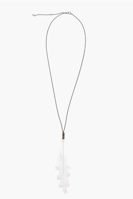 Ann Demeulemeester Silver FEATHER CURLY Necklace unisex men women ...