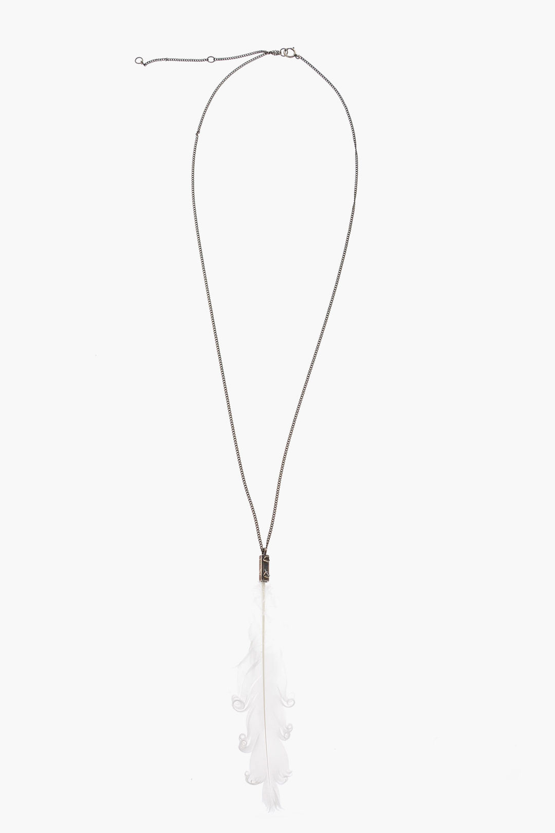 Ann Demeulemeester Silver FEATHER CURLY Necklace unisex men women ...