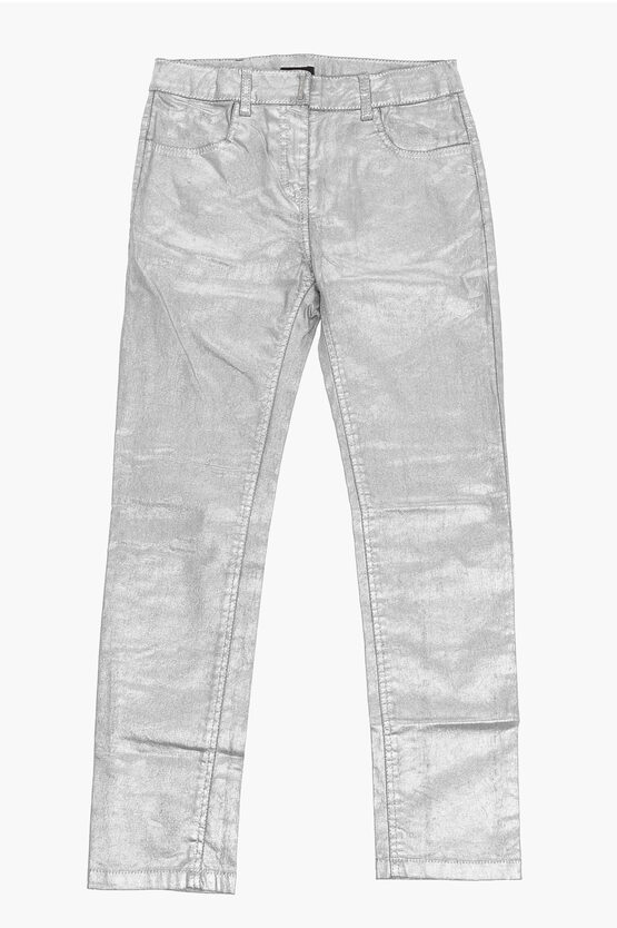 Givenchy Silver Lurex Pants In Gray
