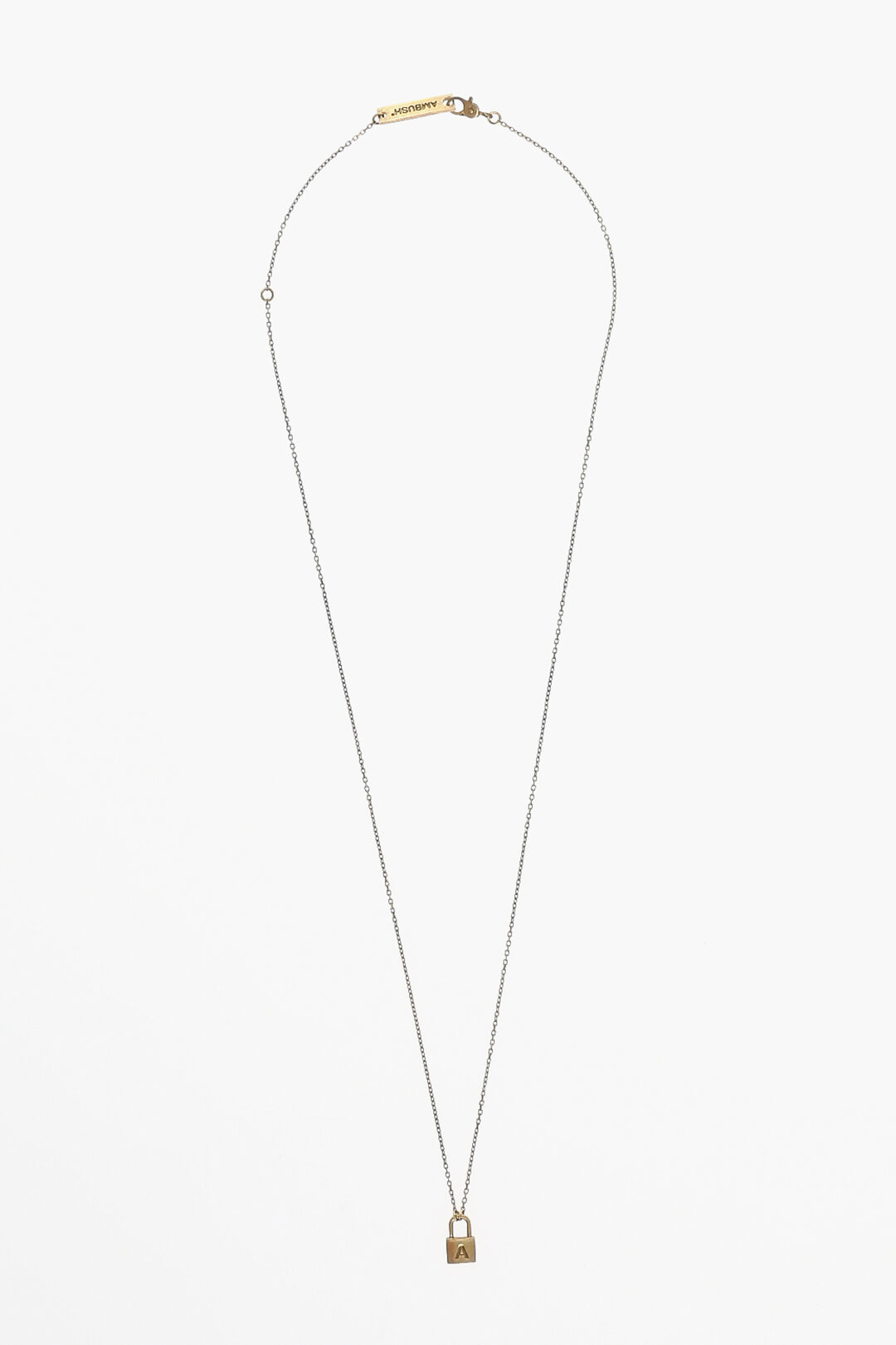 Ambush Silver Necklace with Padlock Pendant women - Glamood Outlet 