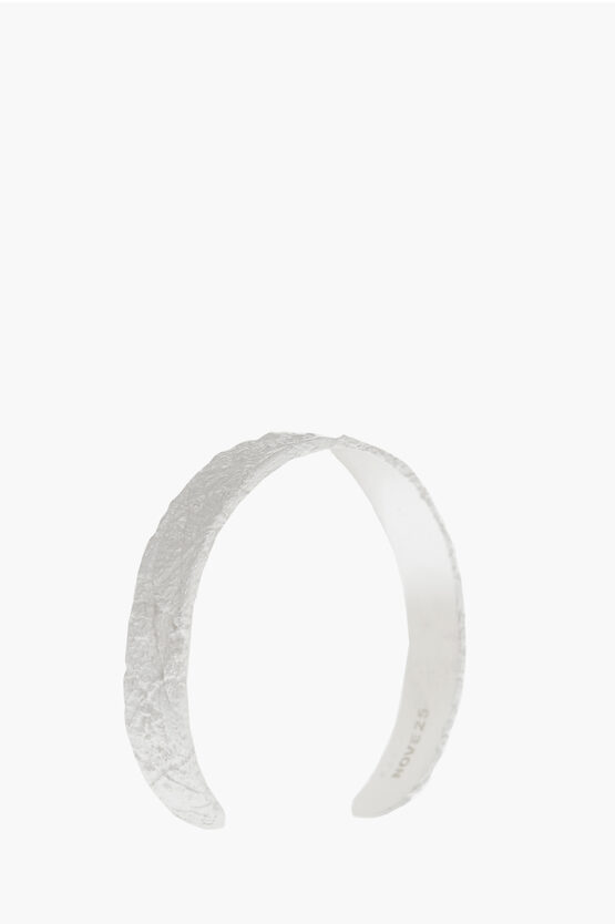 NOVE25 SILVER OPEN BANGLE BRACELET