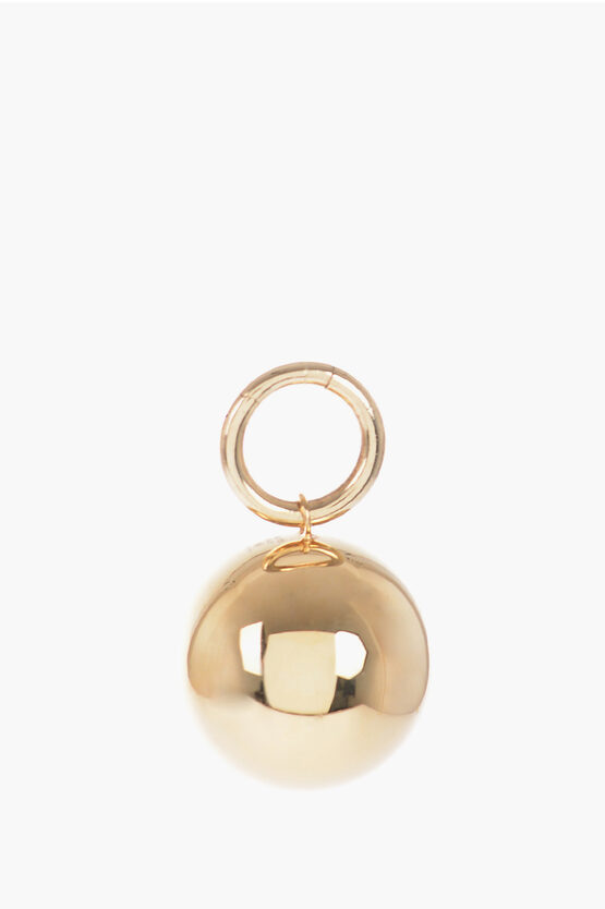 Bottega Veneta Silver Spherical Shape Pendant For Necklace In Gold