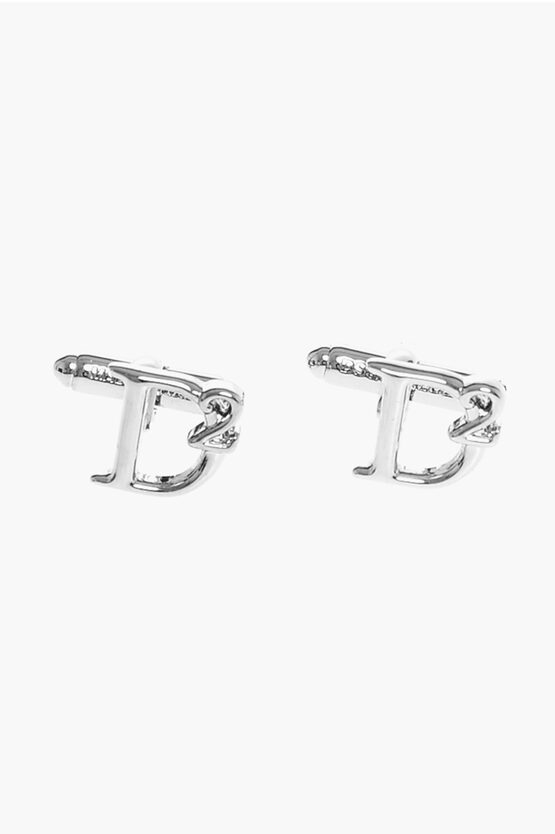 DSQUARED2 SILVER-TONE BRASS D2 STATEMENT CUFFLINKS