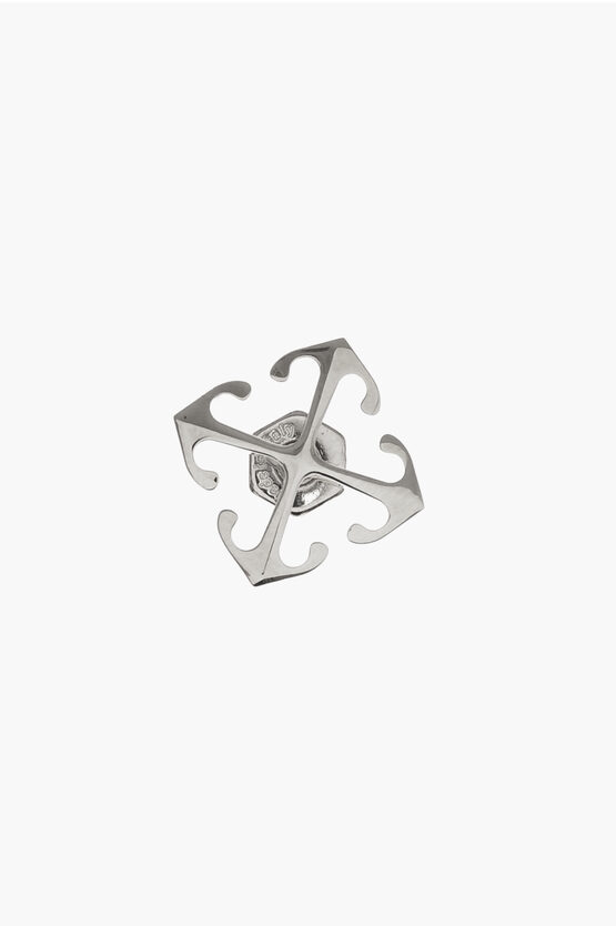Off-white Silver Tone Brass Single Earring