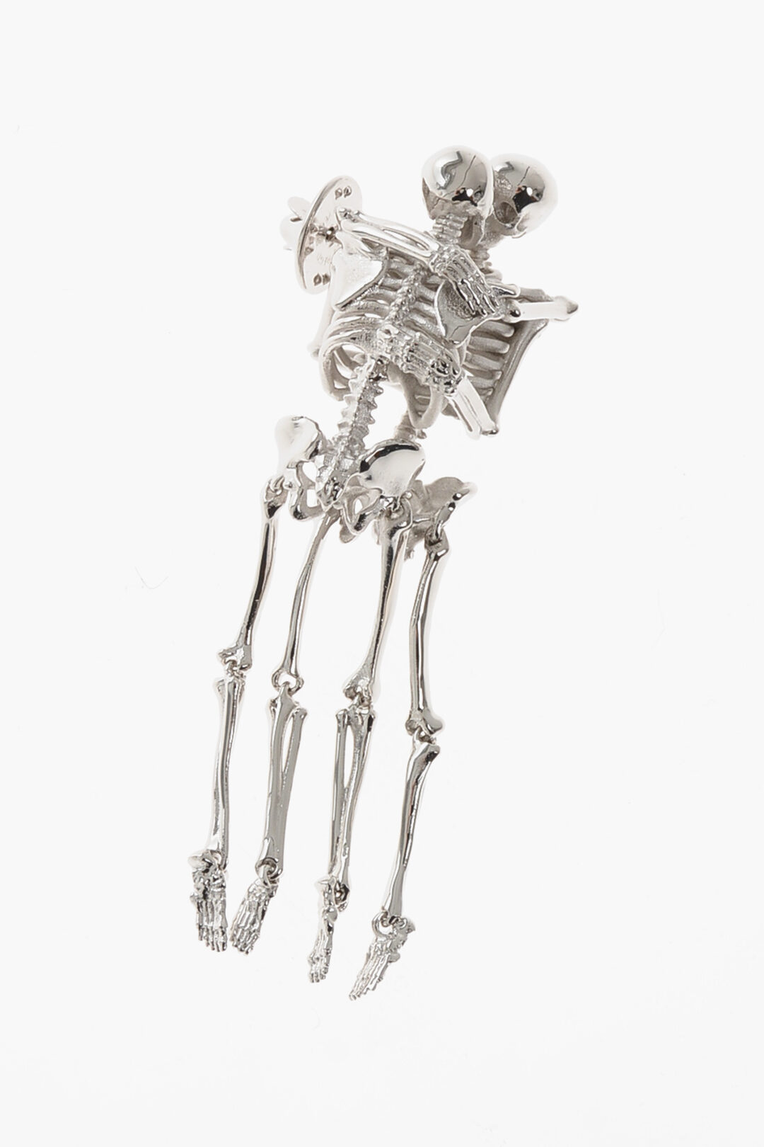 Raf Simons Silver-Tone Metal KISSING SKELETON Brooche 유니섹스 남성 여성 ...
