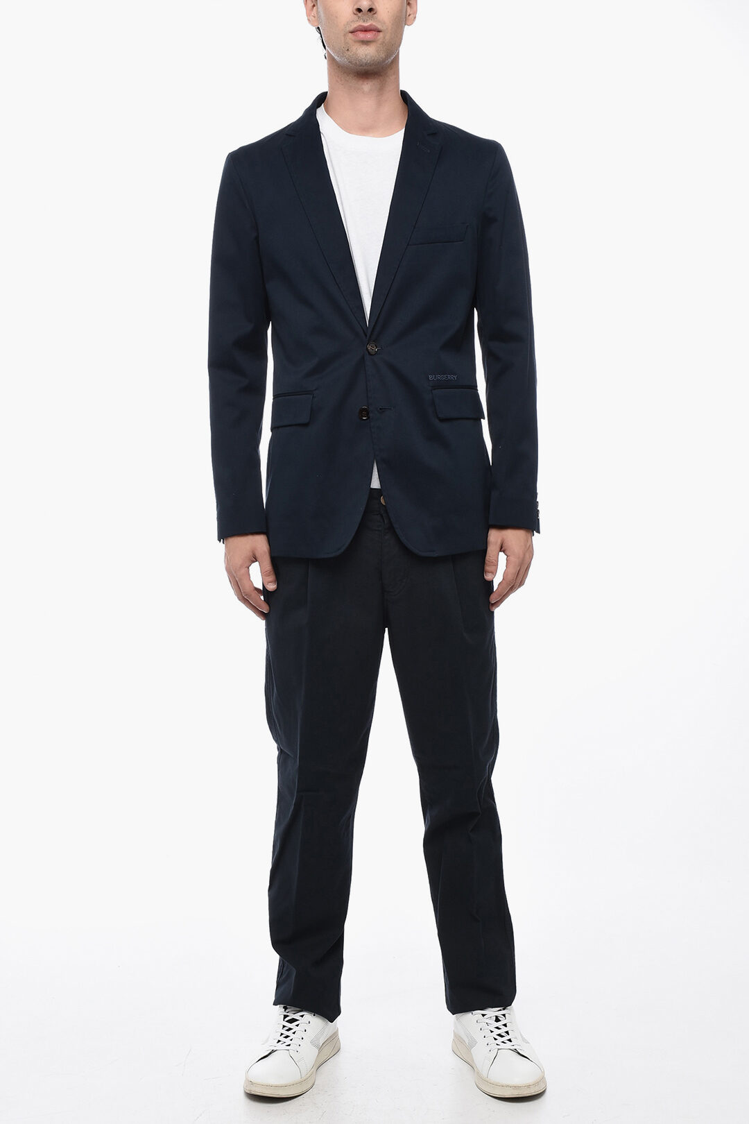 Burberry Single Breasted Blazer With Flap Pockets men