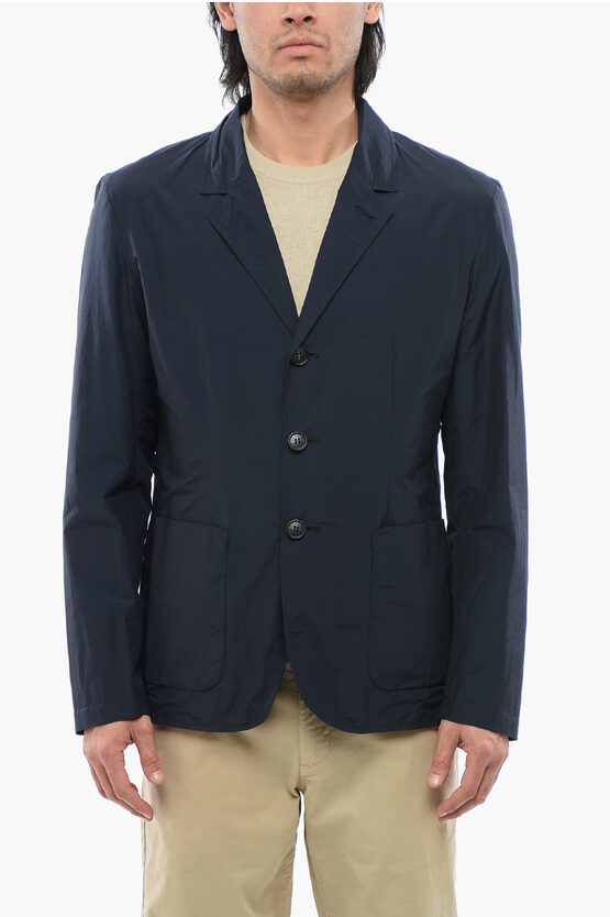 Woolrich Single Breasted Blazer With Patch Pockets