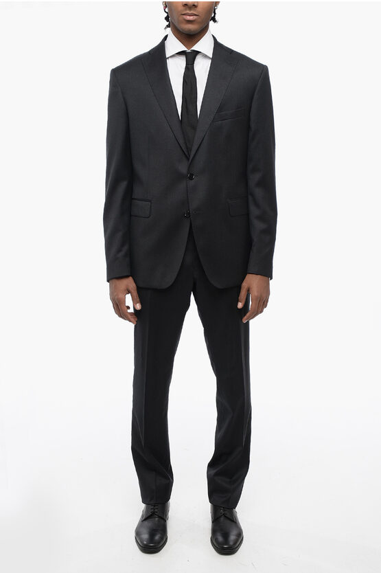 Tagliatore Single-breasted Virgin Wool Suit With Nocth Lapel