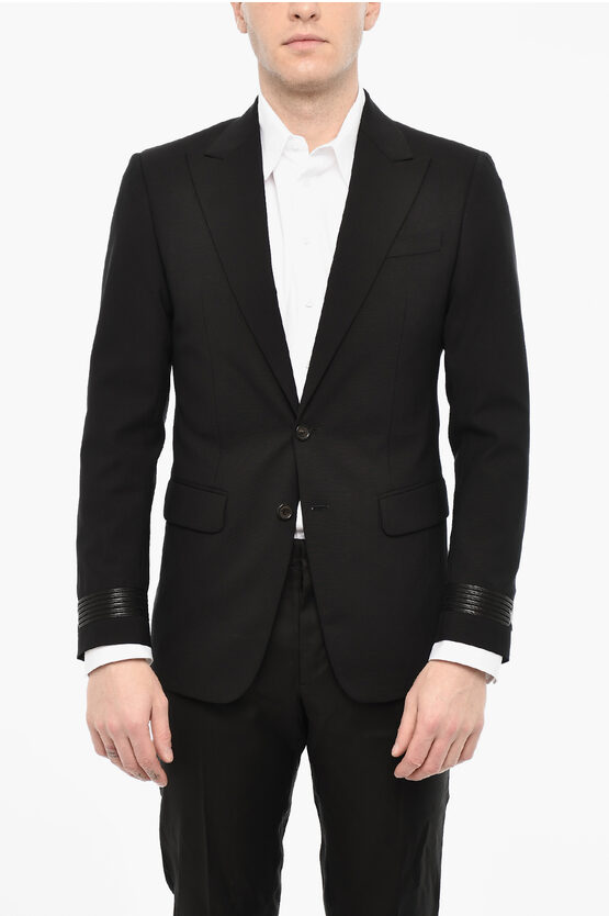 Dsquared2 Single Breasted Wool Blazer With Flap Pockets