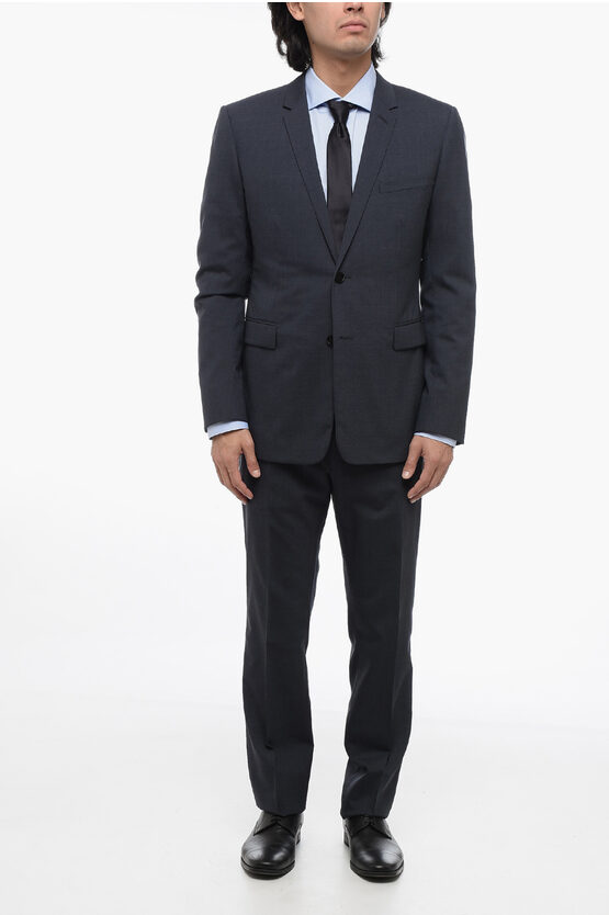 Shop Dior Single-breasted Wool Suit With Flap Pockets