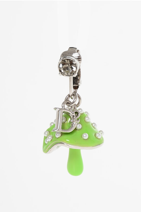 DSQUARED2 SINGLE CLIP-ON EARRING WITH MUSHROOM-SHAPED PENDANT