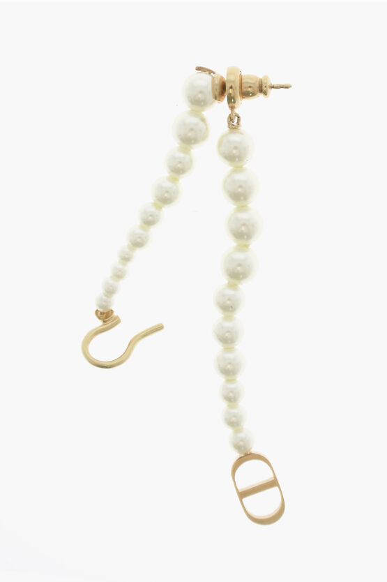 DIOR SINGLE EARRING WITH BEADED PENDANT 