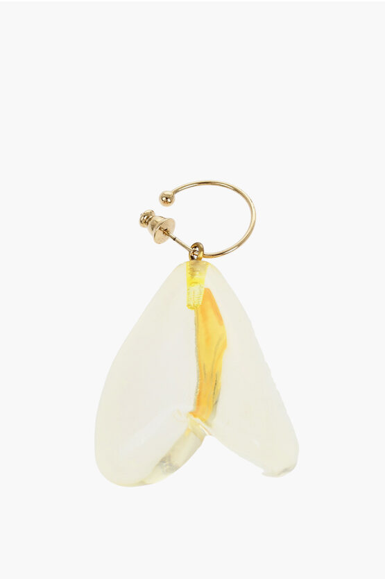 Simone Rocha Single Earring With See-through Heart-shaped Pendant