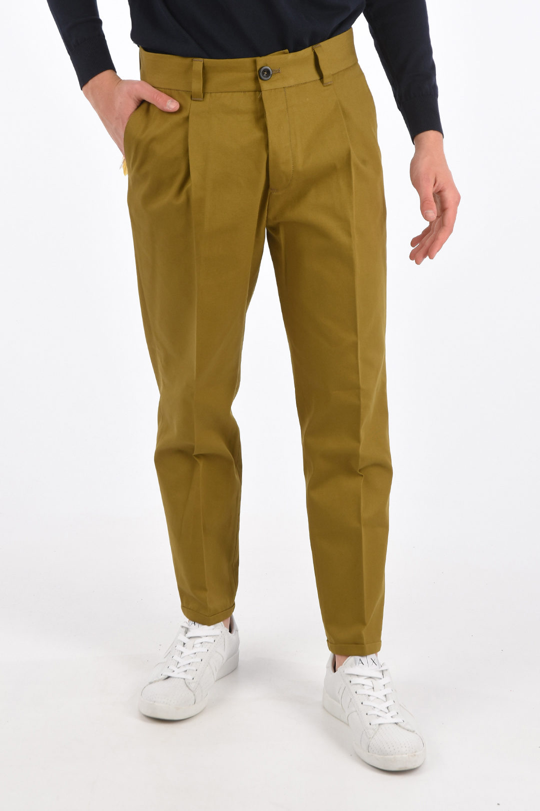 Concrete Regular Fit Charcoal Single Pleat Trousers
