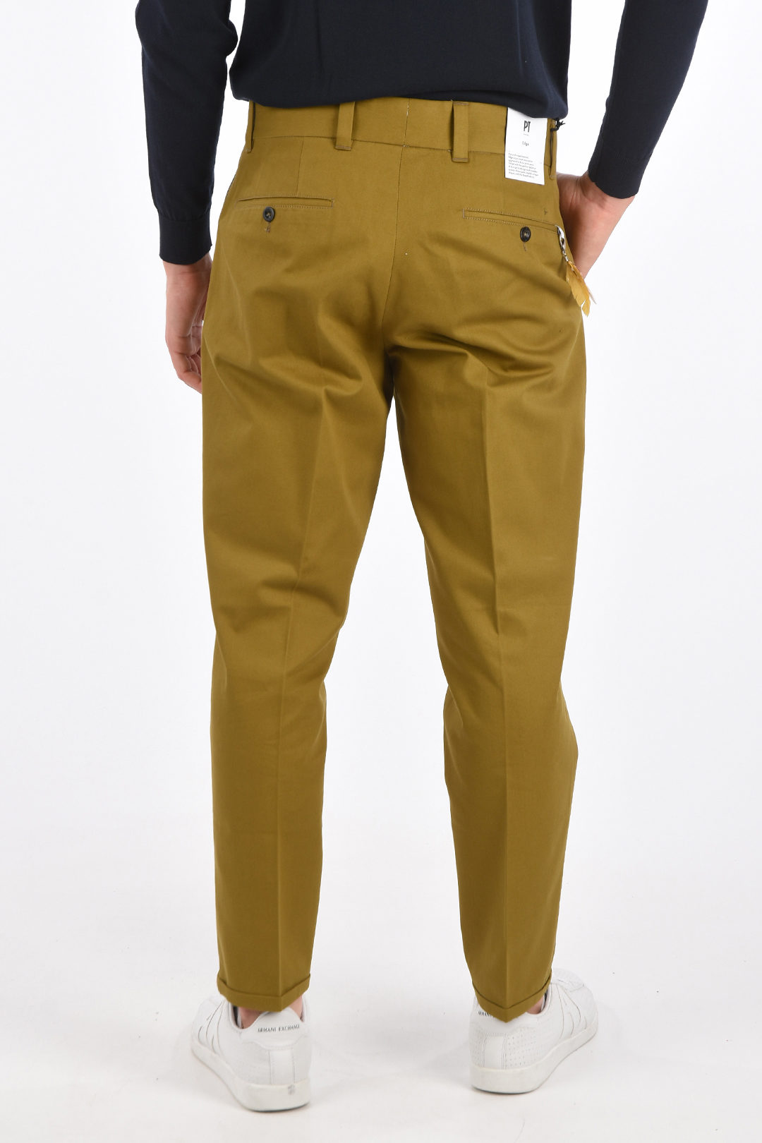 PT01 single pleat cuffed hem CINQUE trousers chinos pants men - Glamood  Outlet