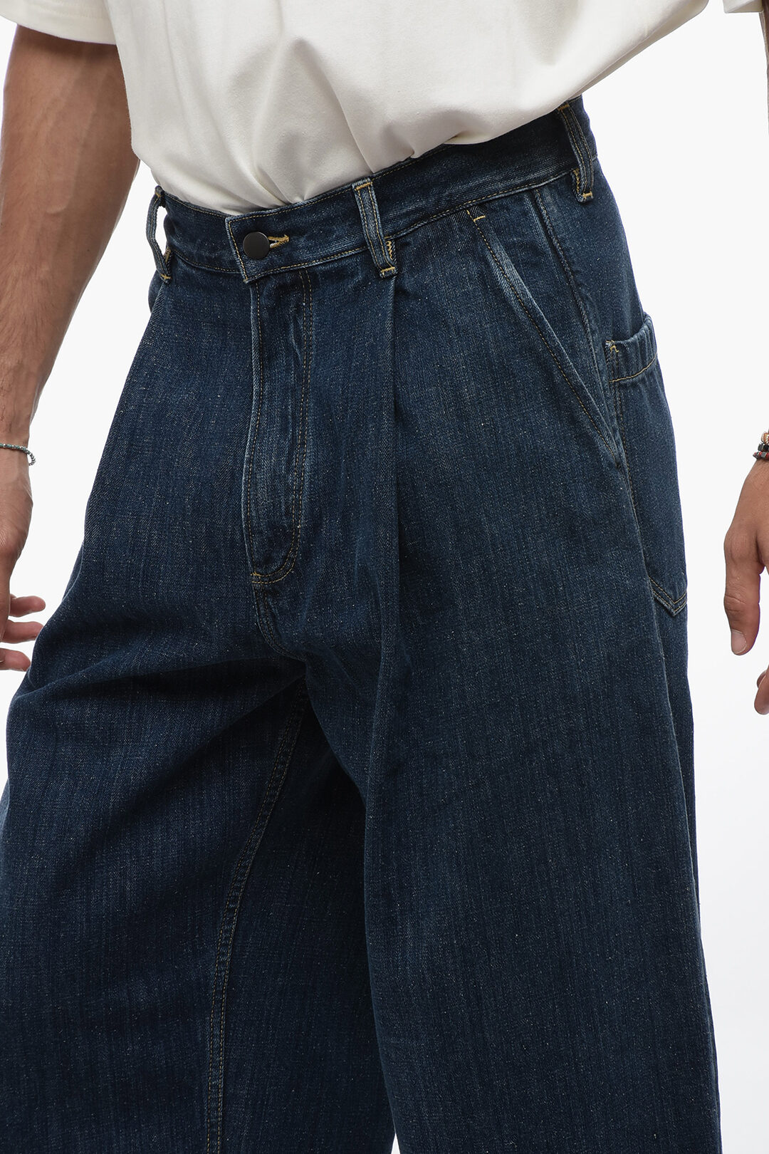 Studio Nicholson PUCH SNM-1244 13OZ Italian Denim Pants Blue Black