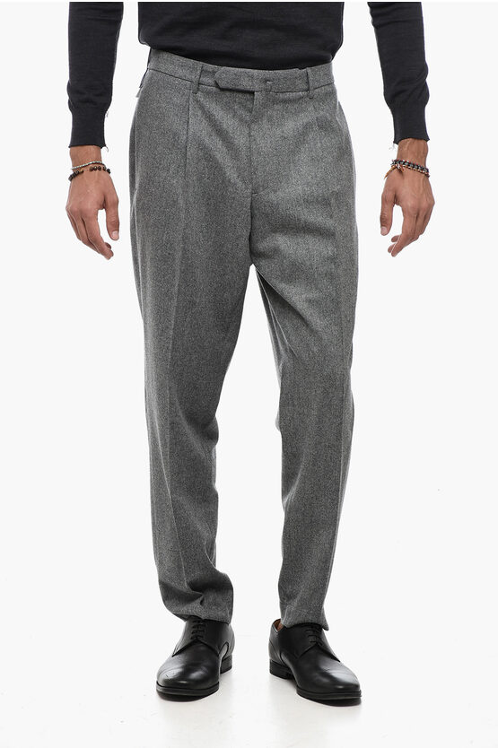 Shop Santaniello Single-pleat Wool Pants