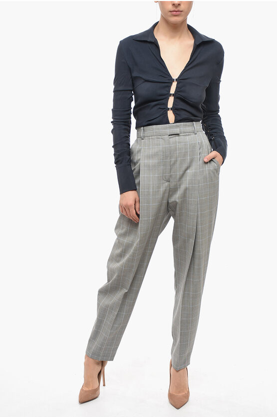 Alexander McQueen Single-pleated Carrot Fit Pants with