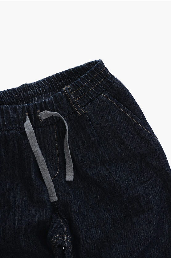 Single-Pleated Cotton Jeans
