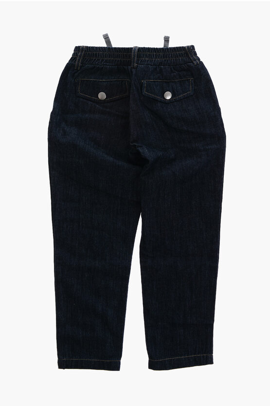 Single-Pleated Cotton Jeans