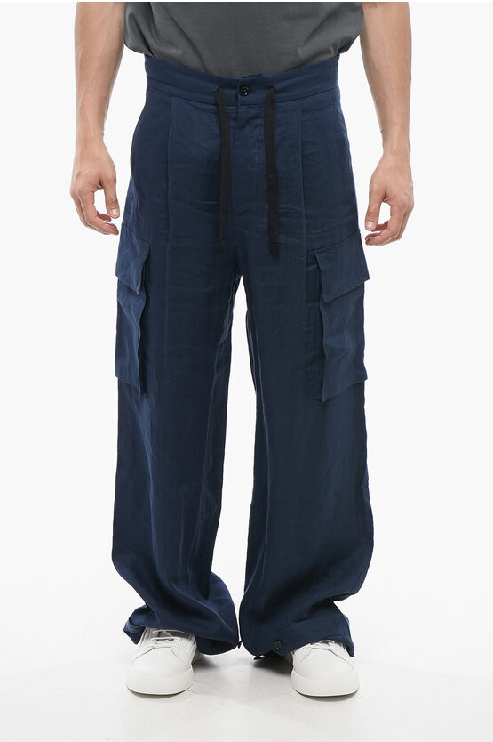 Dolce & Gabbana Logo-plaque Drawstring Cargo Trousers
