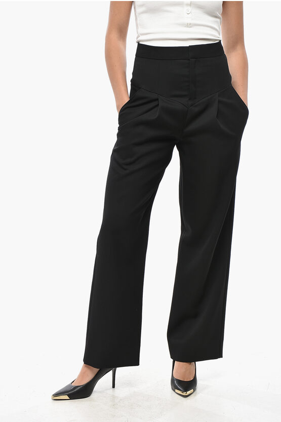 Isabel Marant Single-pleated Staya Cropped Fit Pants In Black