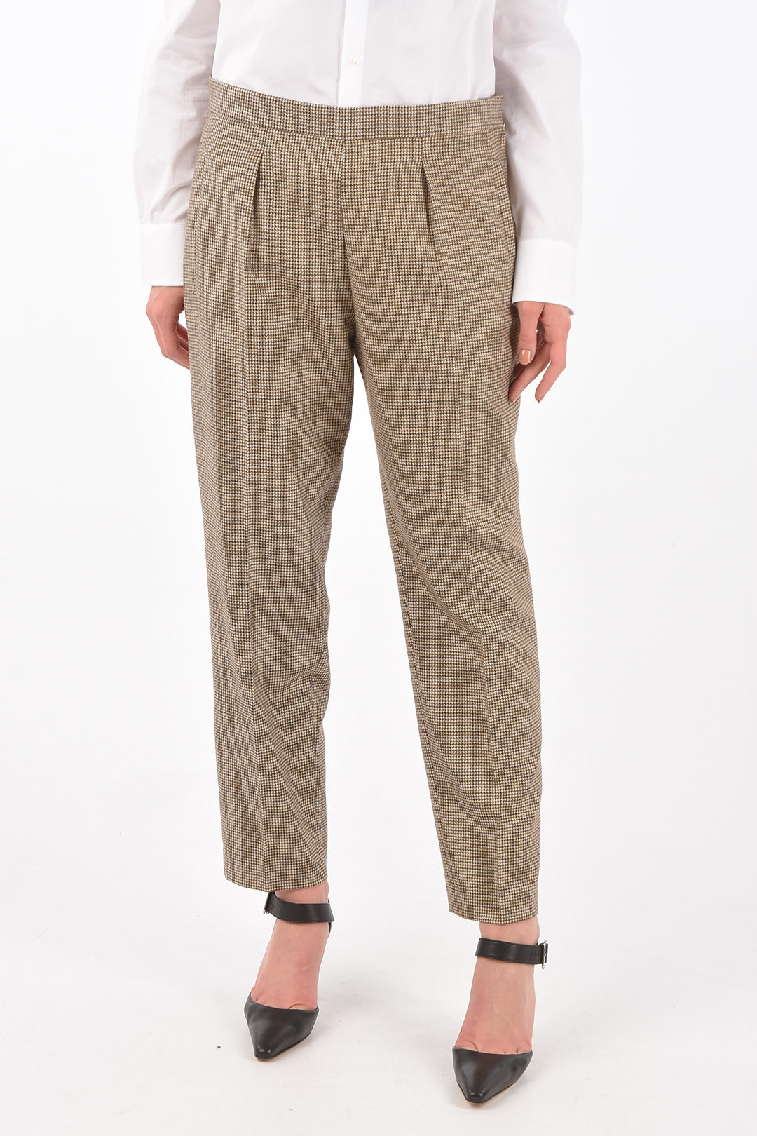 Mens COTTON SILK SINGLE PLEAT TROUSERS  dunhill IN Online Store