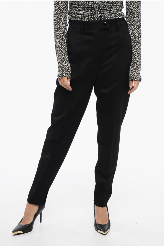 Prada Single-pleated Twill Virgin Wool Blend Pants