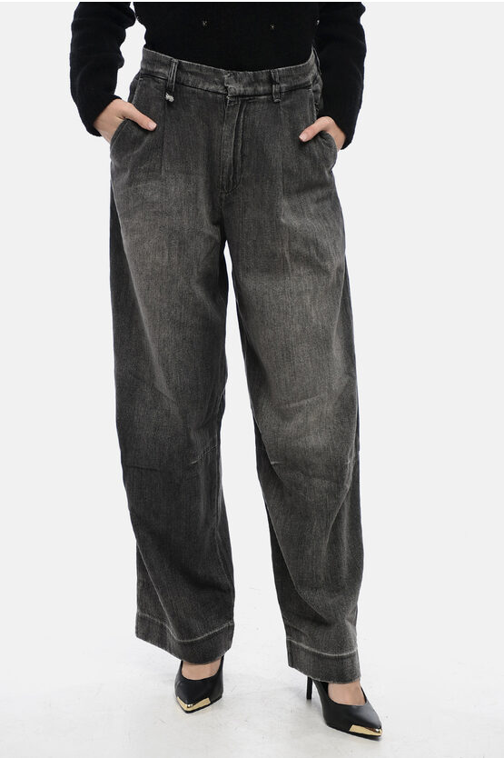 R13 Single-pleated Wide Leg Denims 27cm
