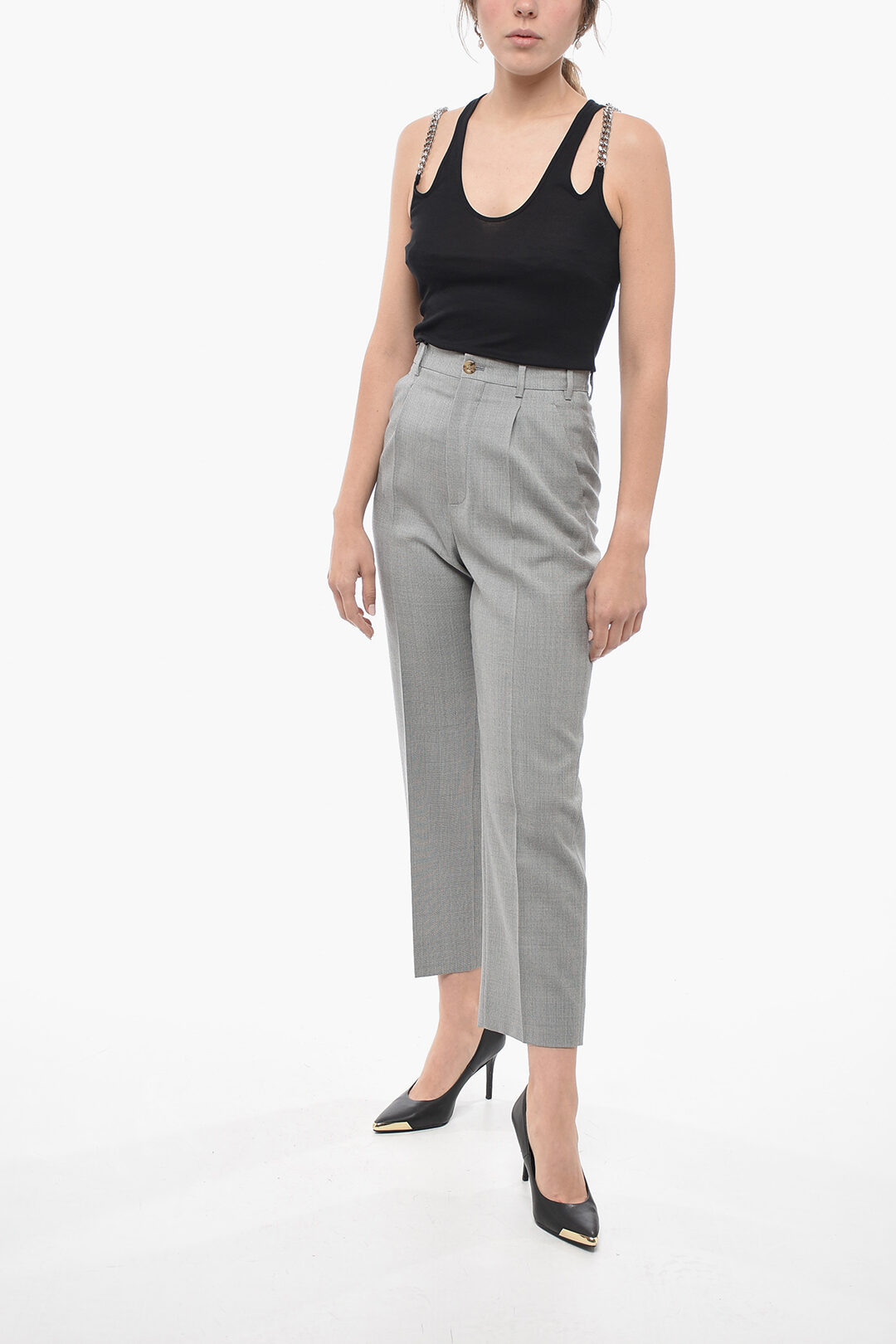 Gucci Single-pleated Wool Chinos Pants women - Glamood Outlet