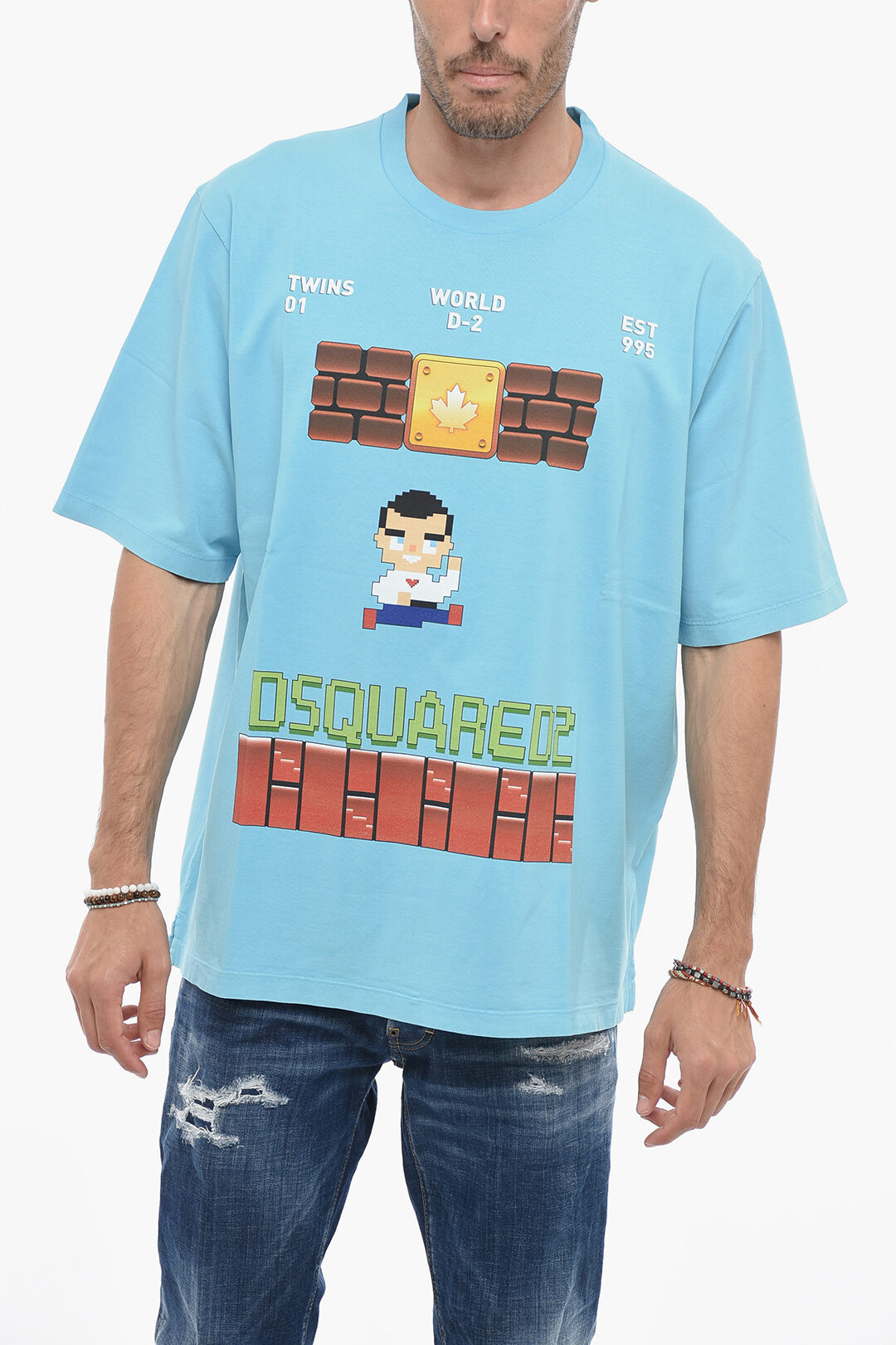 Dsquared2 Skater Fit T-shirt with Graphic Print men