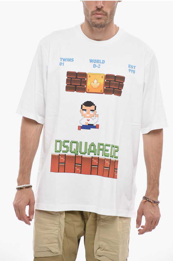 Shop Dsquared2 Skater Fit T-shirt With Graphic Print