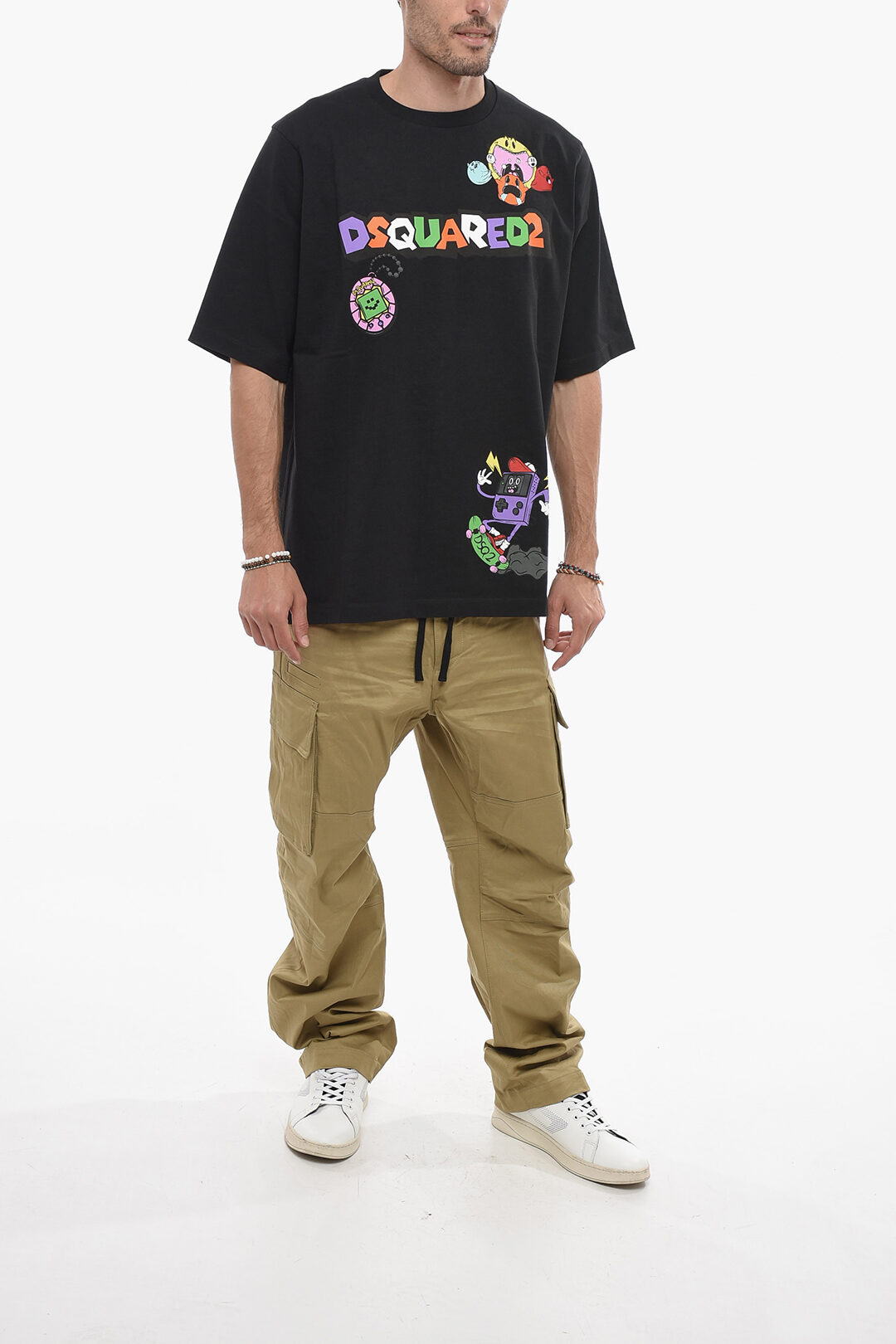 Tシャツ・カットソー D SQUARED2 COTTON SURF BOARD SKATER T-SHIRT D2 Surf Skater T-shirt