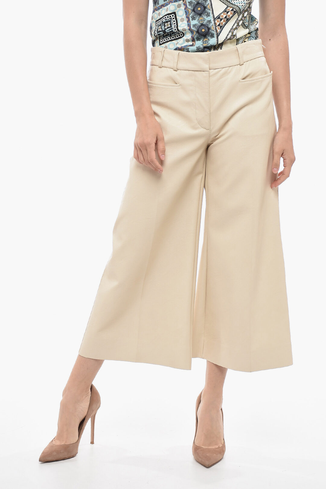Stella McCartney SKIN FREE SKIN Eco-leather Gaucho Pants women