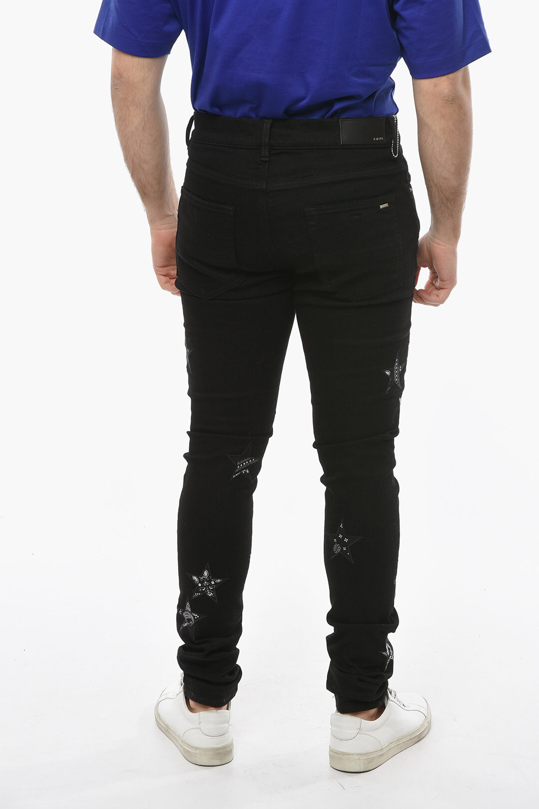 パンツ AMIRI Distressed Bandana Slim-Fit Jeans Amiri Skinny-fit BANDANA STAR Denims with Distressed Effect