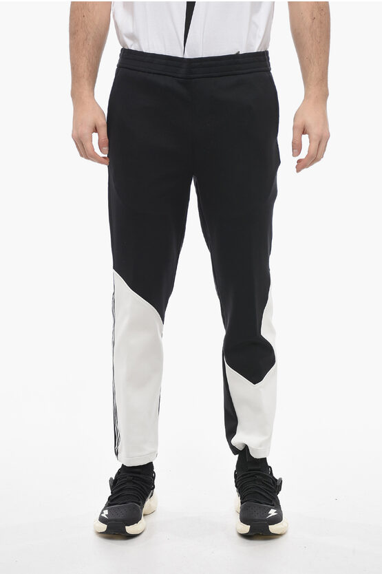 Neil Barrett Skinny Fit Modernist Sweatpants With Contrasting Details In Black